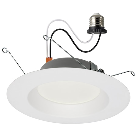 Satco 12.5 Watt LED Downlight Retrofit 5-6 2700K 120 Volts Dimmable White Finish S11642